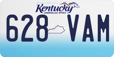 KY license plate 628VAM
