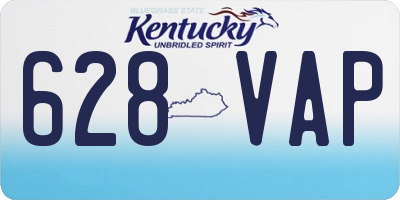 KY license plate 628VAP