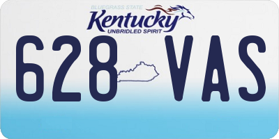 KY license plate 628VAS