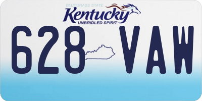 KY license plate 628VAW