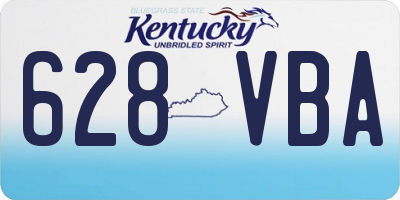 KY license plate 628VBA