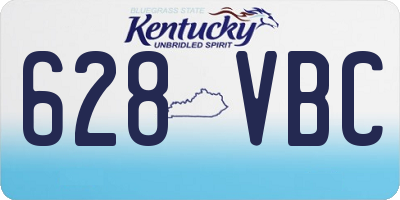 KY license plate 628VBC