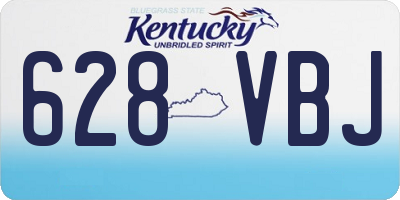 KY license plate 628VBJ