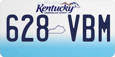 KY license plate 628VBM