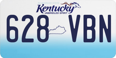 KY license plate 628VBN