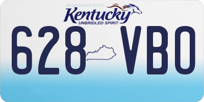 KY license plate 628VBO
