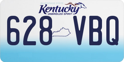 KY license plate 628VBQ