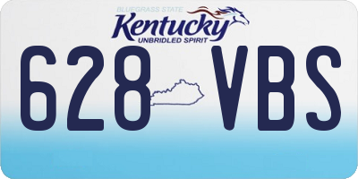 KY license plate 628VBS