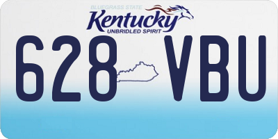 KY license plate 628VBU