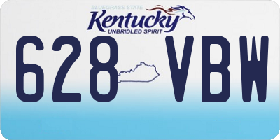 KY license plate 628VBW