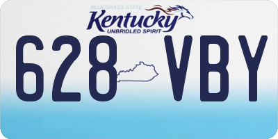 KY license plate 628VBY