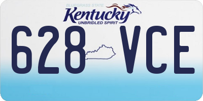KY license plate 628VCE