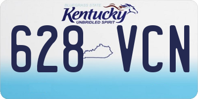 KY license plate 628VCN