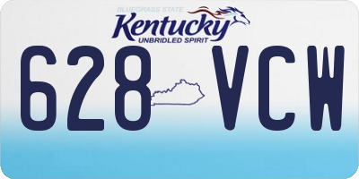 KY license plate 628VCW