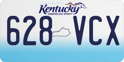 KY license plate 628VCX