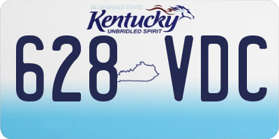 KY license plate 628VDC