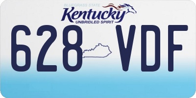 KY license plate 628VDF
