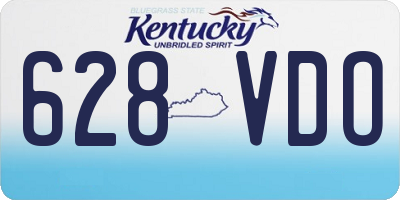 KY license plate 628VDO