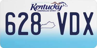 KY license plate 628VDX