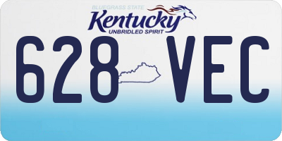 KY license plate 628VEC