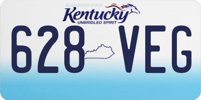 KY license plate 628VEG