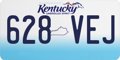 KY license plate 628VEJ