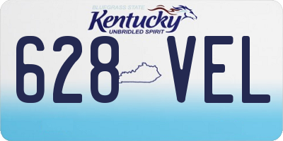 KY license plate 628VEL