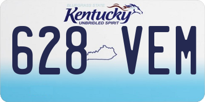 KY license plate 628VEM