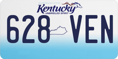 KY license plate 628VEN