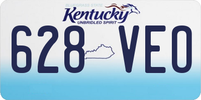 KY license plate 628VEO