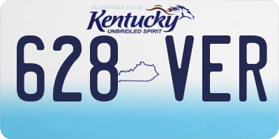 KY license plate 628VER