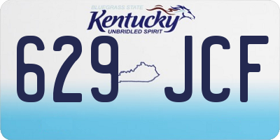 KY license plate 629JCF