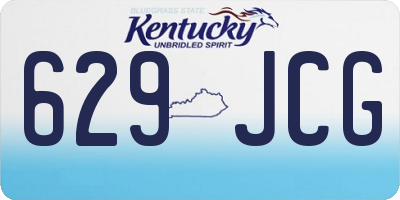 KY license plate 629JCG