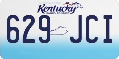 KY license plate 629JCI