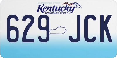 KY license plate 629JCK