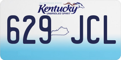 KY license plate 629JCL