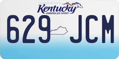 KY license plate 629JCM