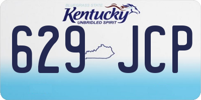 KY license plate 629JCP