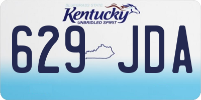 KY license plate 629JDA