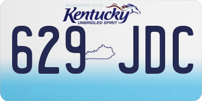 KY license plate 629JDC