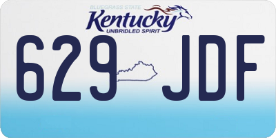 KY license plate 629JDF
