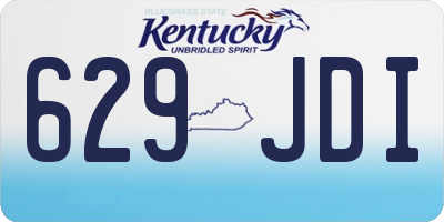 KY license plate 629JDI