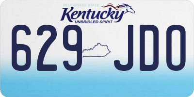 KY license plate 629JDO