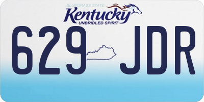 KY license plate 629JDR