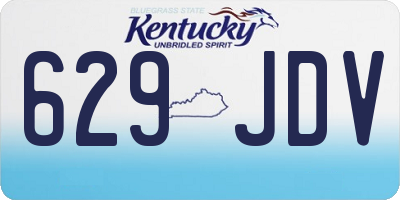 KY license plate 629JDV