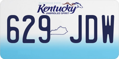 KY license plate 629JDW