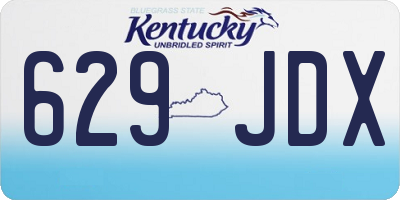 KY license plate 629JDX