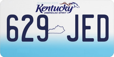 KY license plate 629JED