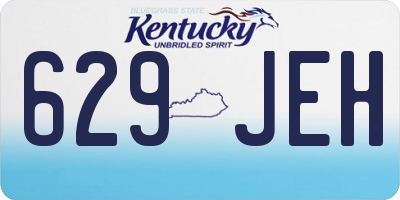 KY license plate 629JEH