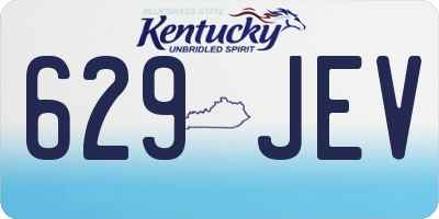 KY license plate 629JEV